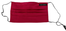 Load image into Gallery viewer, Dolce & Gabbana Elegant Red Cotton Pleated Face Mask