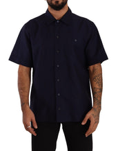 Load image into Gallery viewer, Dolce & Gabbana Elegant Navy Blue Button-Down Casual Shirt