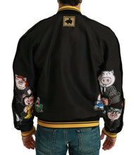 Load image into Gallery viewer, Dolce & Gabbana Black YEAR OF THE PIG Bomber Jacket