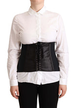 Load image into Gallery viewer, Dolce & Gabbana Chic Black Corset Belt Top
