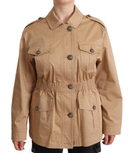 Load image into Gallery viewer, Dolce & Gabbana Chic Beige Button Down Coat with Embellishments