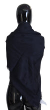 Load image into Gallery viewer, Dolce & Gabbana Elegant Silk-Wool Fringed Scarf in Dark Blue