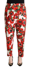 Load image into Gallery viewer, Dolce & Gabbana Chic Anemone Printed Tapered Cotton Pants