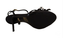 Load image into Gallery viewer, Dolce & Gabbana Elegant Black Viscose Ankle Strap Sandals with Crystals