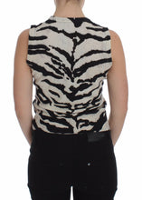 Load image into Gallery viewer, Dolce & Gabbana Zebra Print Cashmere Sleeveless Top