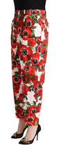 Load image into Gallery viewer, Dolce & Gabbana Chic Anemone Printed Tapered Cotton Pants