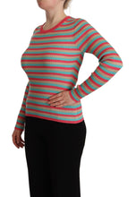 Load image into Gallery viewer, Dolce & Gabbana Elegant Striped Silk Crew Neck Pullover