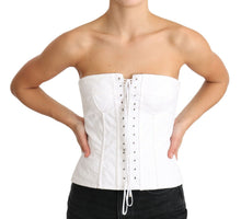 Load image into Gallery viewer, Dolce & Gabbana Elegant White Strapless Corset Top