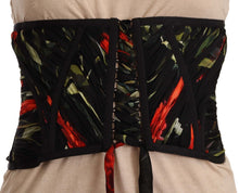 Load image into Gallery viewer, Dolce & Gabbana Elegant Black Silk Corset Belt Top
