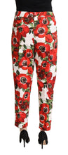 Load image into Gallery viewer, Dolce & Gabbana Chic Anemone Printed Tapered Cotton Pants