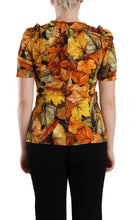 Load image into Gallery viewer, Dolce & Gabbana Elegant Round Neck Leaf Print Blouse