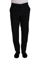 Load image into Gallery viewer, Dolce & Gabbana Elegant Dark Blue Wool Silk Tuxedo Trousers