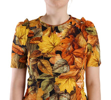 Load image into Gallery viewer, Dolce & Gabbana Elegant Round Neck Leaf Print Blouse