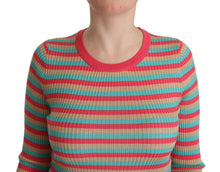 Load image into Gallery viewer, Dolce & Gabbana Elegant Striped Silk Crew Neck Pullover