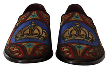 Load image into Gallery viewer, Dolce & Gabbana Multicolor Jacquard Slide-On Loafer Slippers