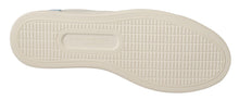 Load image into Gallery viewer, Dolce & Gabbana White Blue Leather Low Top Sneakers Shoes