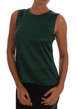 Load image into Gallery viewer, Dolce & Gabbana Sleeveless Silk Top in Dark Green
