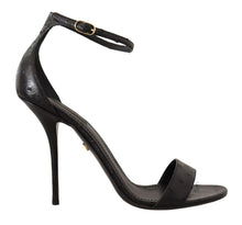 Load image into Gallery viewer, Dolce & Gabbana Elegant Ostrich Leather Ankle Strap Heels