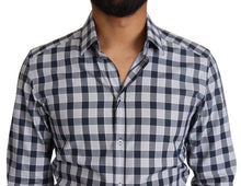 Load image into Gallery viewer, Dolce & Gabbana Elegant Blue & White Checkered Slim Fit Dress Shirt
