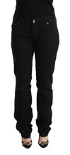 Load image into Gallery viewer, Just Cavalli Sleek Mid-Waist Slim Fit Black Jeans
