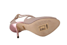 Load image into Gallery viewer, Dolce & Gabbana Pink Glitter Peep Toe High Heels Sandals