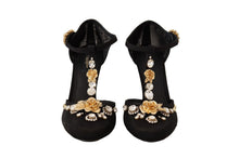 Load image into Gallery viewer, Dolce & Gabbana Elegant Crystal-Embellished Mesh T-Strap Pumps