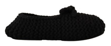 Load image into Gallery viewer, Dolce & Gabbana Elegant Black Wool Knit Ballet Flats