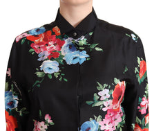 Load image into Gallery viewer, Dolce & Gabbana Elegant Floral Silk-Cotton Polo Blouse