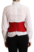 Load image into Gallery viewer, Dolce & Gabbana Elegant Red Silk Corset Belt Top