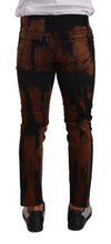 Load image into Gallery viewer, Dolce & Gabbana Chic Black Brown Tie-Dye Slim Fit Jeans