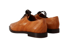 Load image into Gallery viewer, Dolce & Gabbana Elegant Eel Leather Lace-Up Formal Flats