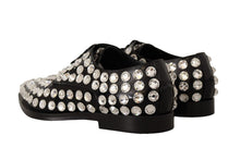Load image into Gallery viewer, Dolce & Gabbana Crystal-Embellished Leather Formal Flats
