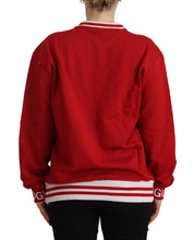 Load image into Gallery viewer, Dolce & Gabbana Elegant Red Crewneck Pullover with Floral Motif