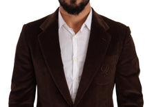 Load image into Gallery viewer, Dolce & Gabbana Elegant Brown Corduroy Slim Fit Blazer
