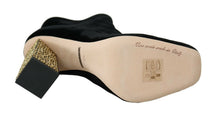 Load image into Gallery viewer, Dolce & Gabbana Elegant Velvet Ankle Boots with Crystal Heels