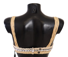 Load image into Gallery viewer, Dolce & Gabbana Chic Beige Crochet Cropped Top