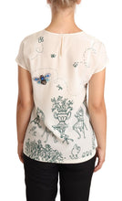 Load image into Gallery viewer, Dolce & Gabbana Elegant Silk Botanical Garden Fountain Tee
