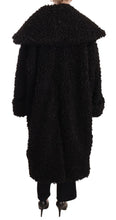 Load image into Gallery viewer, Dolce & Gabbana Elegant Black Fur Cape Trench Coat