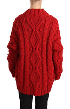 Load image into Gallery viewer, Dolce & Gabbana Ravishing Red Virgin Wool Cardigan
