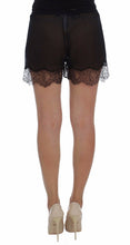 Load image into Gallery viewer, Dolce & Gabbana Elegant Black Floral Lace Silk Shorts
