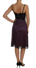 Load image into Gallery viewer, Dolce & Gabbana Elegant Purple Silk Lace Chemise Dress