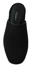 Load image into Gallery viewer, Dolce & Gabbana Chic Black Grosgrain Slide Sandals