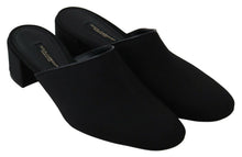 Load image into Gallery viewer, Dolce & Gabbana Chic Black Grosgrain Slide Sandals