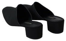 Load image into Gallery viewer, Dolce & Gabbana Chic Black Grosgrain Slide Sandals