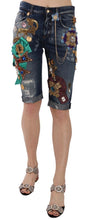 Load image into Gallery viewer, Dolce & Gabbana Elegant Knee-Length Embellished Denim Shorts