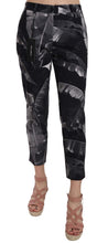 Load image into Gallery viewer, Dolce & Gabbana Elegant Black Banana Leaf Print Capri Pants