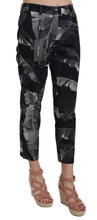 Load image into Gallery viewer, Dolce & Gabbana Elegant Black Banana Leaf Print Capri Pants