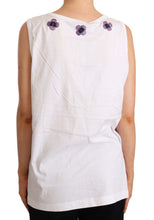 Load image into Gallery viewer, Dolce & Gabbana Floral Trim Logo Tank Top in White