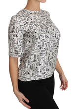 Load image into Gallery viewer, Dolce & Gabbana Elegant Trumpet Print Silk Blouse Top