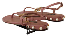 Load image into Gallery viewer, Dolce & Gabbana Elegant Pink Leather Ankle Strap Sandals